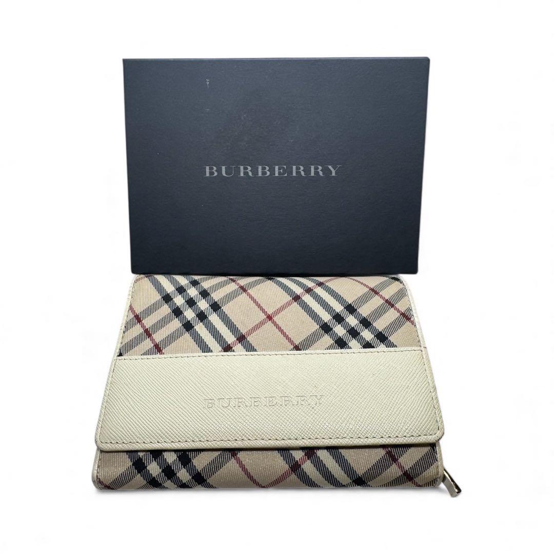 美品　BURBERRY バーバリー 折り財布 ノバチェック ベージュ系 楽天市場】BURBERRY バーバリー CHECK BI-FOLD WALLET 三つ折り財布