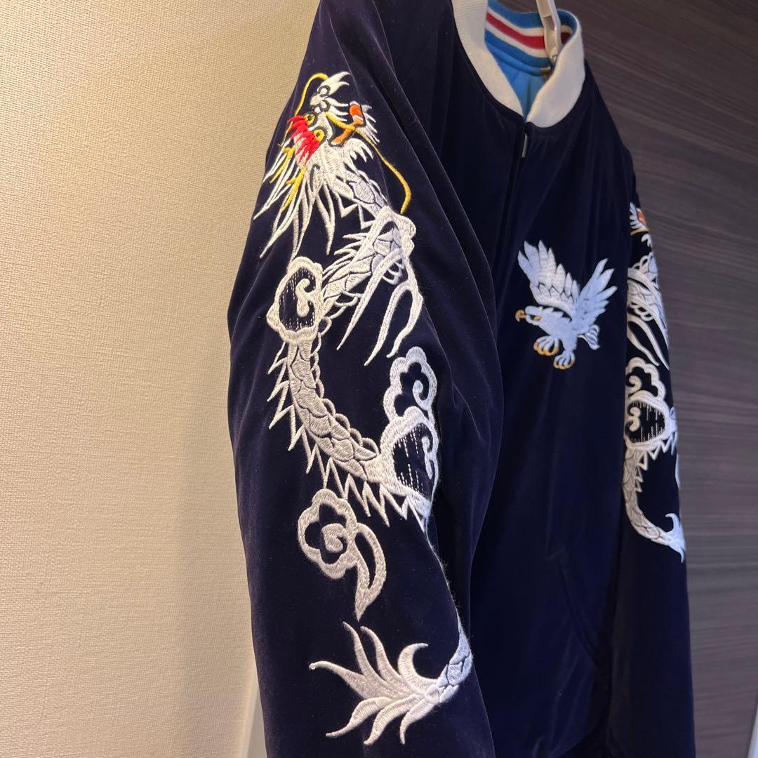 BILLVAN】ビルバン 別珍ベロアスカジャン リバーシブル 総刺繍 (40