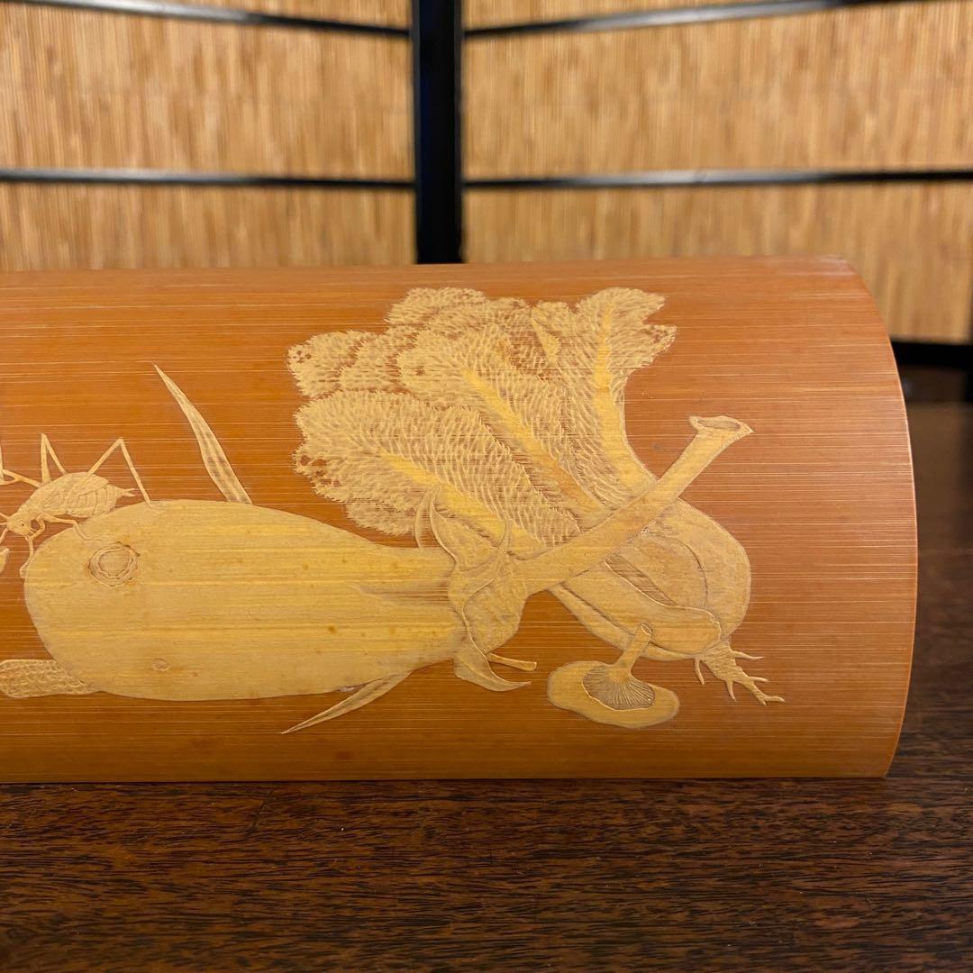 竹 茶则 茶道具 骨董 竹製品 彫刻 - メルカリ