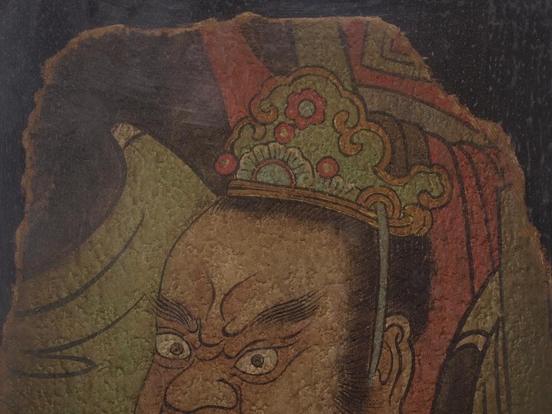 骨董市 掘り出し品中国時代 敦煌莫高窟壁画 人物像 AK1780B10-5