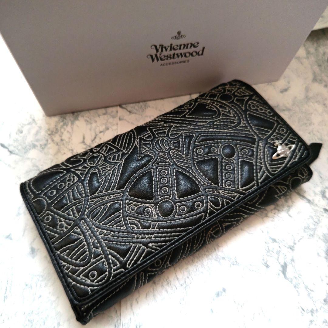 Vivienne Westwood長財布ウォレット オーヴ総柄総刺繍 高級ライン
