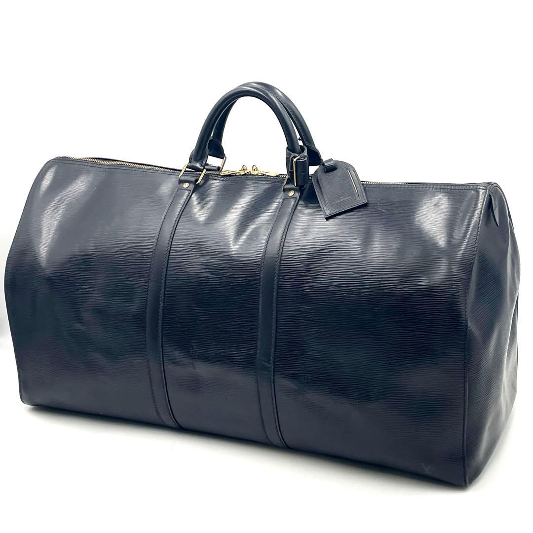 美品】ルイ・ヴィトン キーポル 60ボストンバッグ エピ ノワール 大