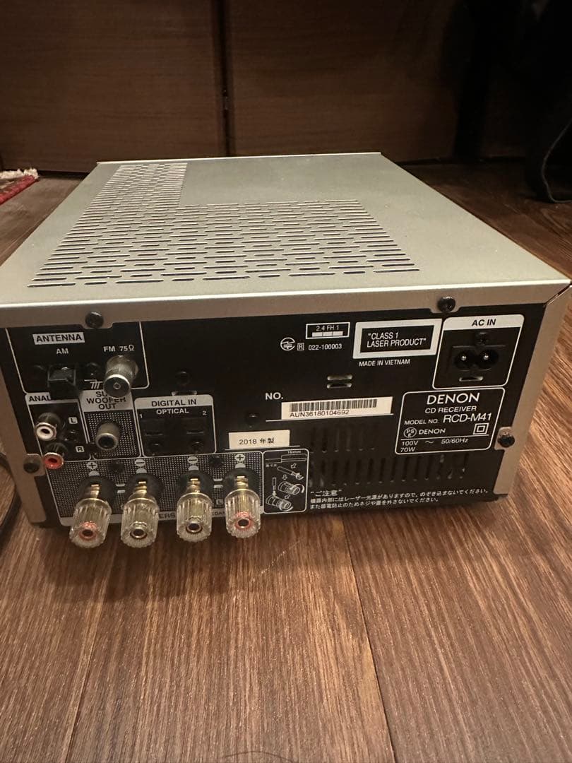 ジャンク　DENON RCD-M41 シルバー ミニコンポ