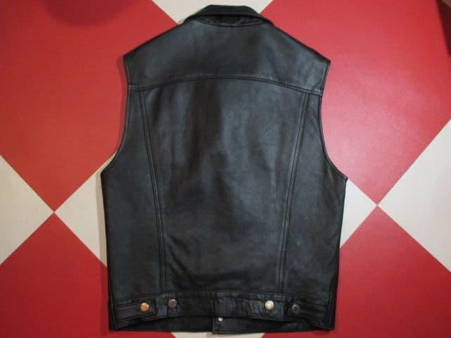 希少 ヴィンテージ 英国製 レザーベスト トラッカー REAL LEATHER社