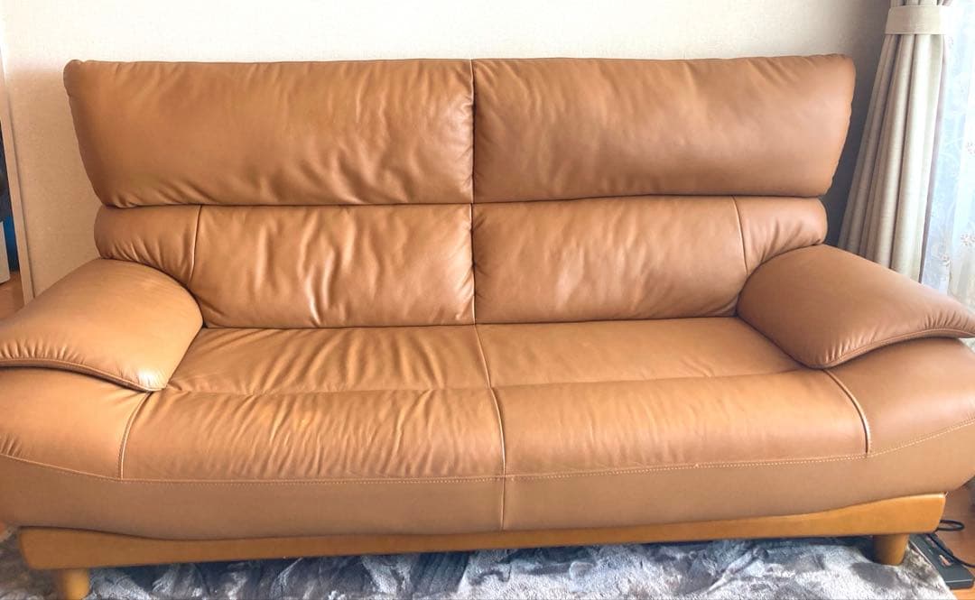 3人掛けソファ・キャメル・レザー 楽天市場】ソファ ソファー オイルレザー キャメル 三人掛け 本革 総革