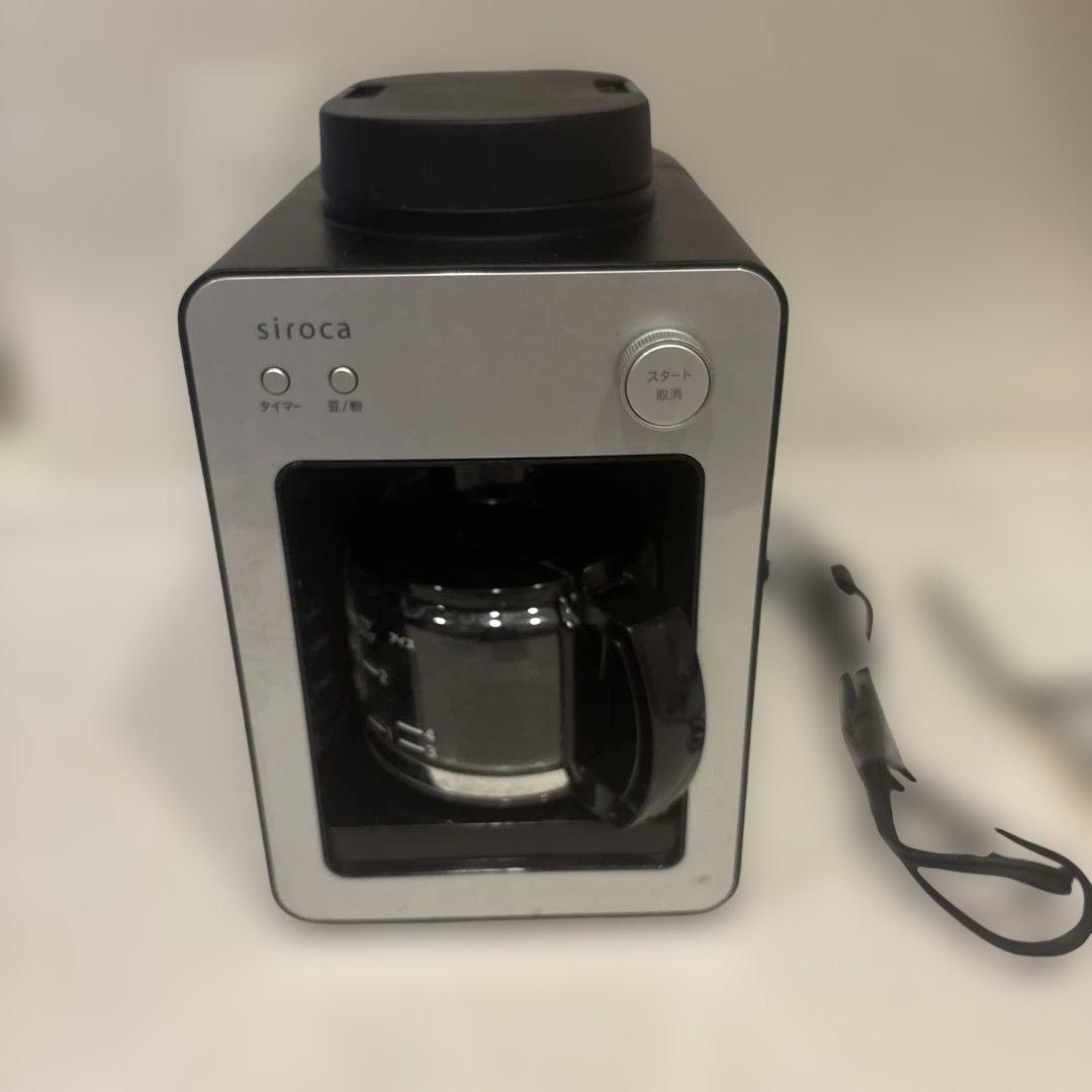 値下げ！取説付/ siroca全自動コーヒーメーカー SC-A351/シルバー