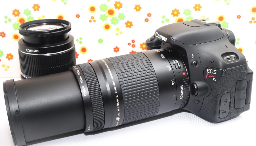 canon kiss x5☆ダブルレンズ！☆スマホに転送！☆自撮りが楽々☆動画可 ✨自撮り可能機種 スマホ転送可✨Canon Kiss X5 レンズセット - メルカリ