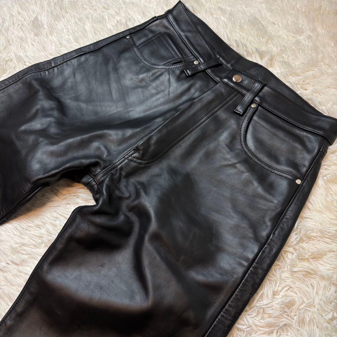 (美品) Indian Motorcycle ホースハイドレザー パンツ INDIAN MOTOCYCLE（インディアンモトサイクル） INDIAN MOTORCYCLE