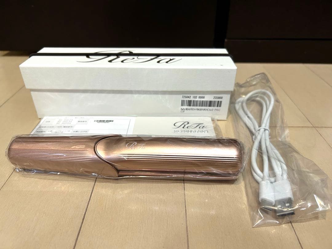 ReFa フィンガーアイロン RE-AI05A 新品未使用ローズゴールド ヘアーアイロン BEAUTECH FINGER IRON（ビューテック フィンガー