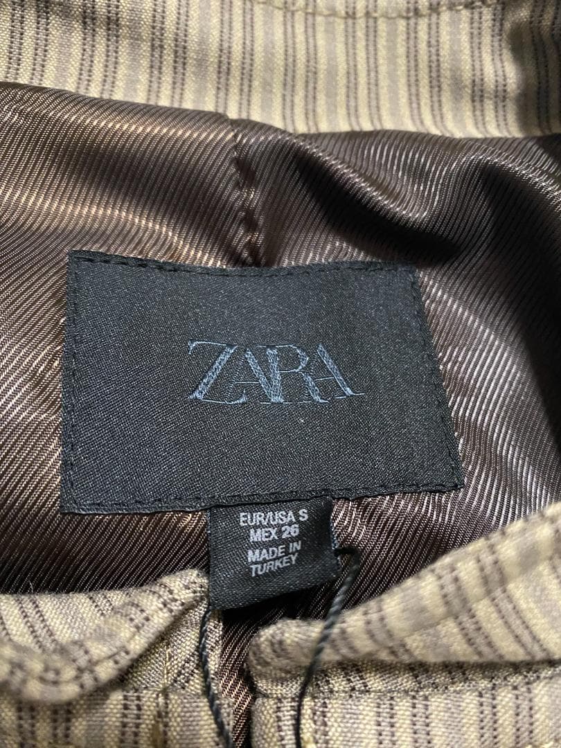 完売品 ZARA ストライプ柄フィットブレザー Sサイズ - メルカリ