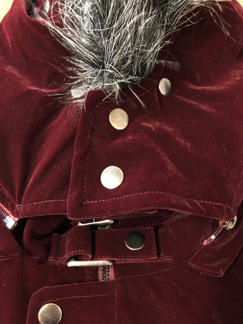 ネオお兄系 Y2K 00s ロックモード古着 ベロア ファイヤーマン コート