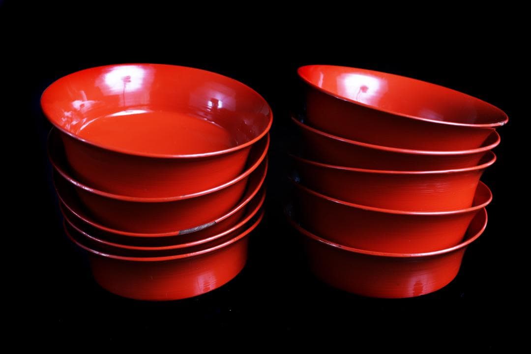 塗師橘屋友七 木皿 19枚 銘々皿 菓子皿 共箱 - メルカリ