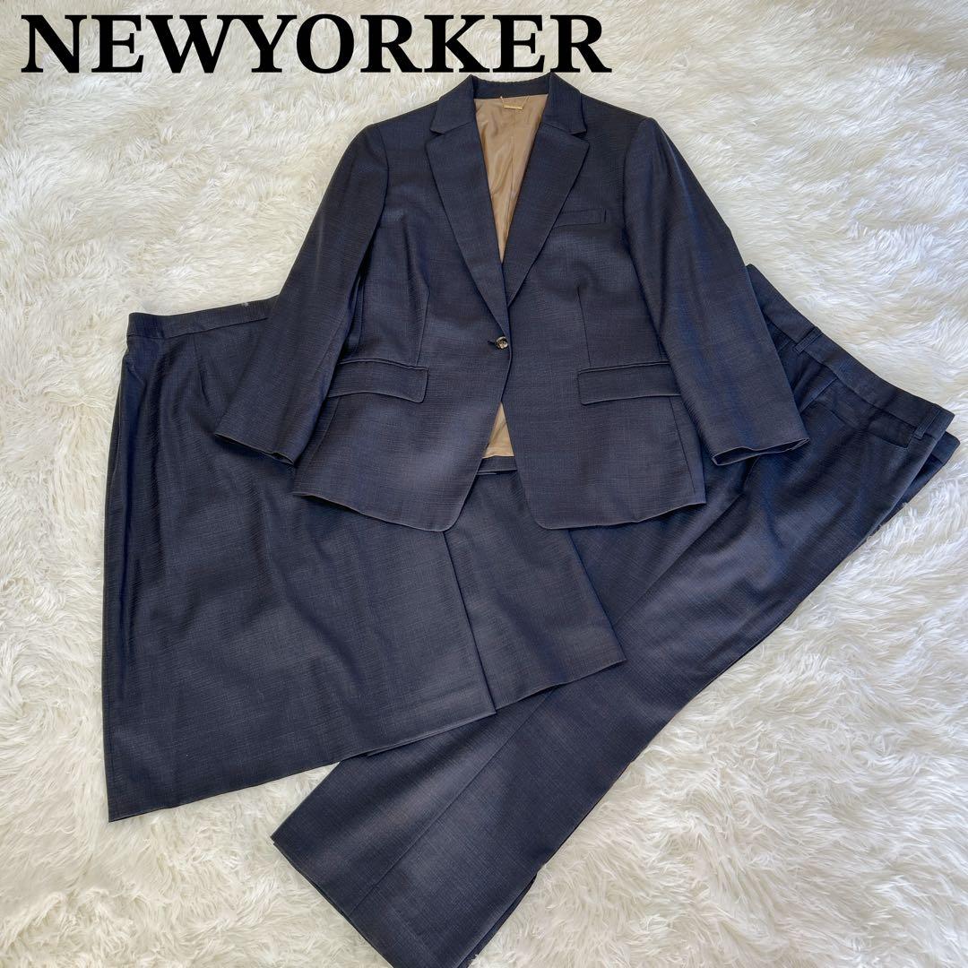 美品 ニューヨーカー チェルッティ 高級 スーツ 3点セット チェック 17 美品 ニューヨーカー チェルッティ 高級 スーツ 3点セット チェック 17