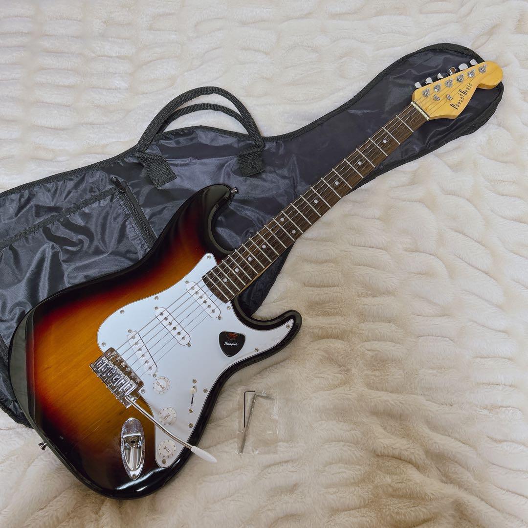 Photogenic ストラトタイプ エレキギター ケース アーム ピックなど付