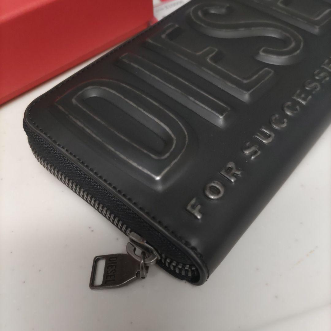 DIESEL ディーゼル ラウンドファスナー長財布 3D ブラック - メルカリ