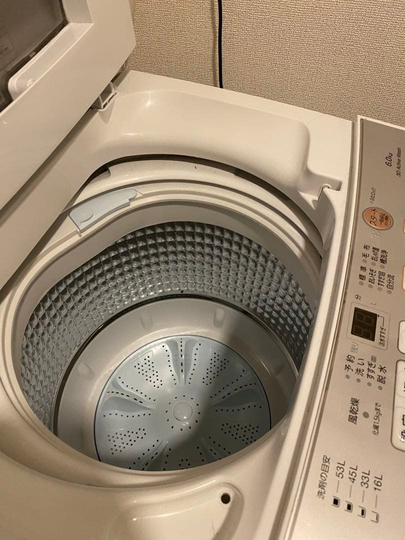 送料込み】AQUA 全自動洗濯機縦型6kg AQW-S6M 2022年