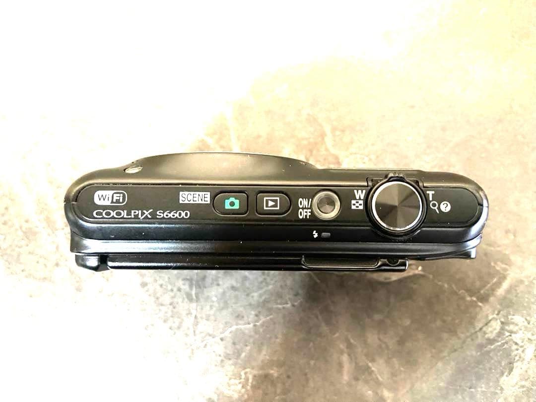 美品 Nikon COOLPIX S6600 ブラック デジカメ デジタルカメラ