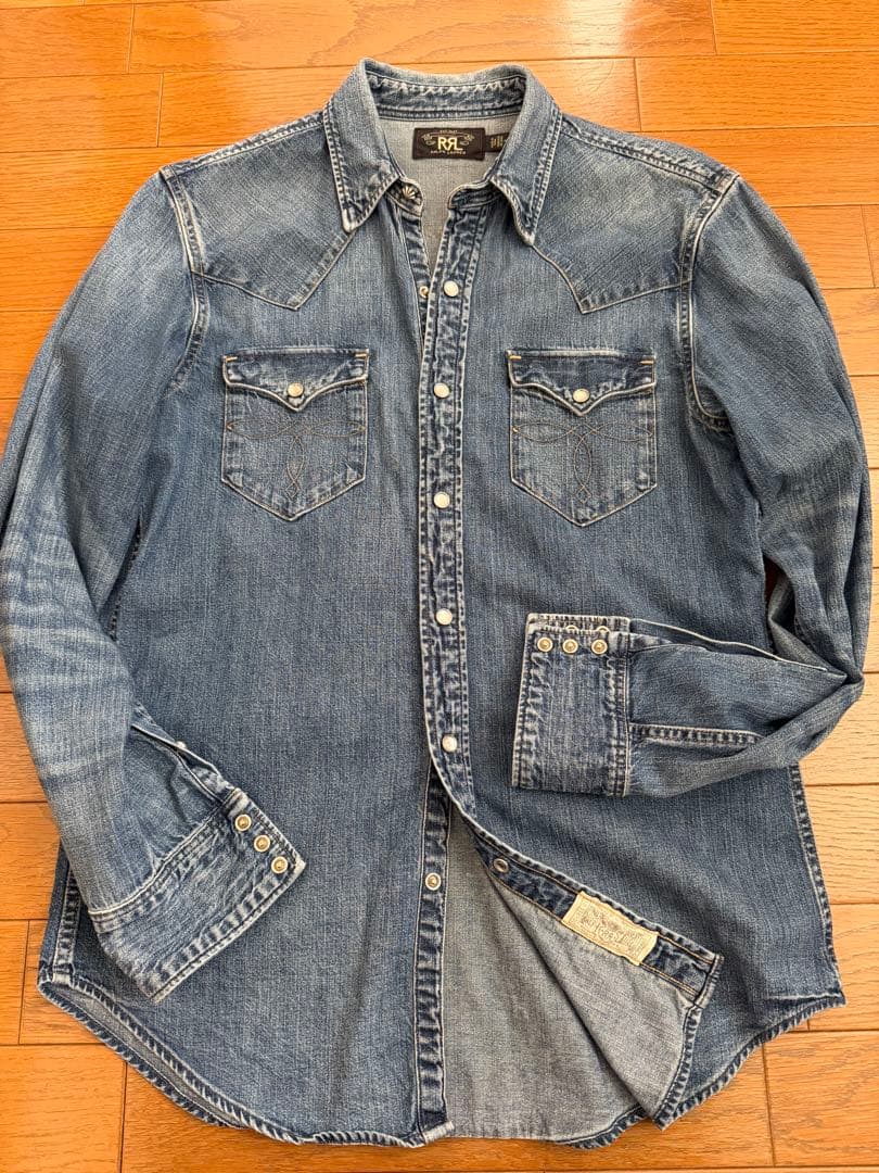 RRL デニムウエスタンシャツ Ralph Lauren RRL デニム ウエスタンシャツ | ブルー | FARFETCH JP
