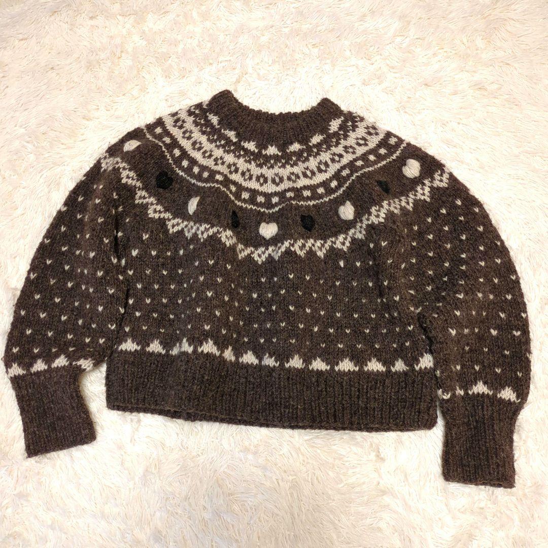 美品 searoomlynn NPL HM ハートノルディック セーター フリー - メルカリ