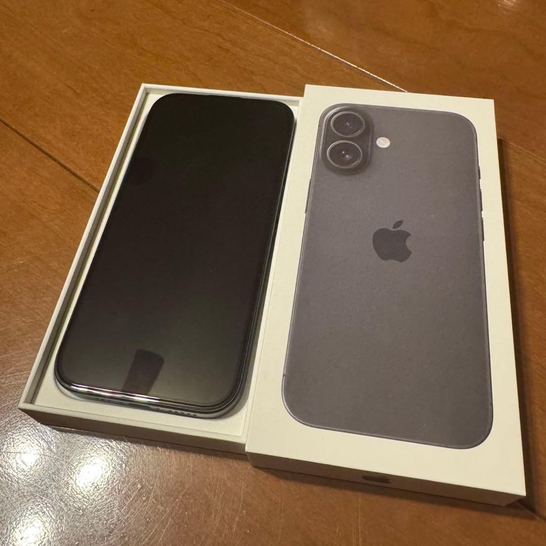 [美品] Apple iPhone 16 ブラック 本体 simフリー