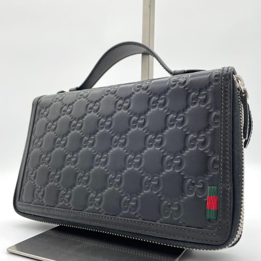 【極美品】グッチ　オーガナイザー　シェリーライン　シマ　GG レザー　ブラック 楽天市場】【財布】GUCCI グッチ グッチシマ GG柄 シェリーライン