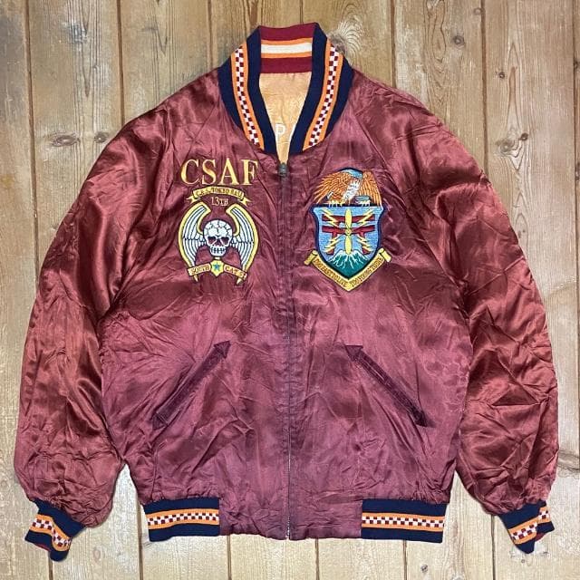 90's Pink Dragon ピンクドラゴン リバーシブル スカジャン L - メルカリ