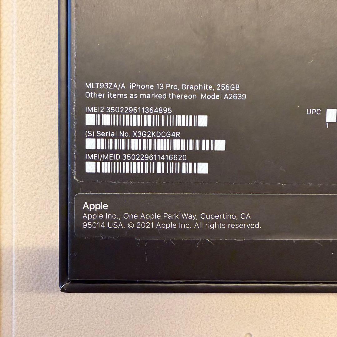 Apple iPhone 13 Pro 香港版SIMフリー 256GB 美品