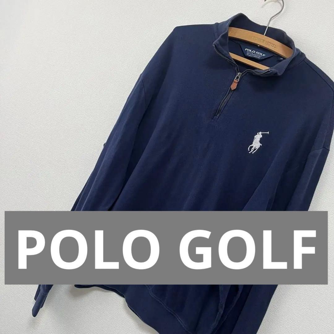POLO GOLF】ポロゴルフ ハーフアップ スウェット ネイビー 三角タグ