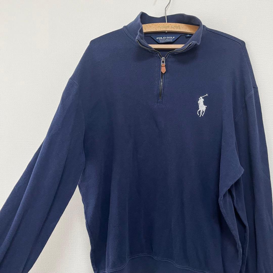 POLO GOLF】ポロゴルフ ハーフアップ スウェット ネイビー 三角タグ