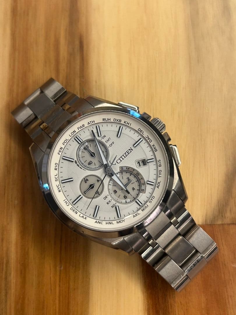 稼働　シチズン　ソーラー腕時計 H804-T018696 ATTESA CITIZEN/シチズン】 アテッサ H804-T018696 腕時計 チタン ソーラー