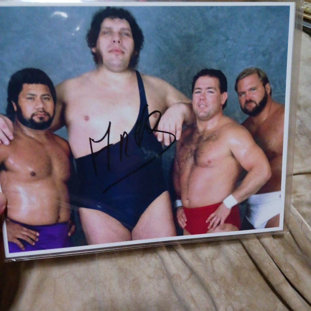 アンドレ・ザ・ジャイアント直筆サイン入りプロレスラー写真 - メルカリ
