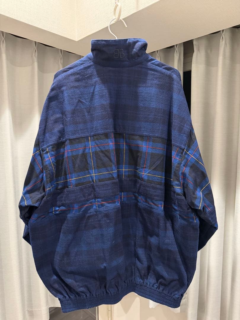 Balenciaga ブルーチェック フランネルジャケット 44 - メルカリ