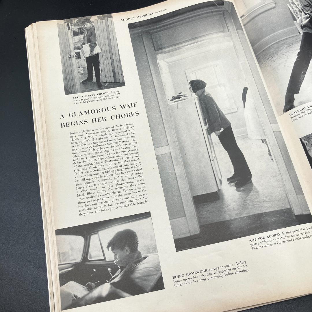 1950年代 当時物 オードリーヘップバーン 表紙 LIFE誌 ビンテージ雑誌