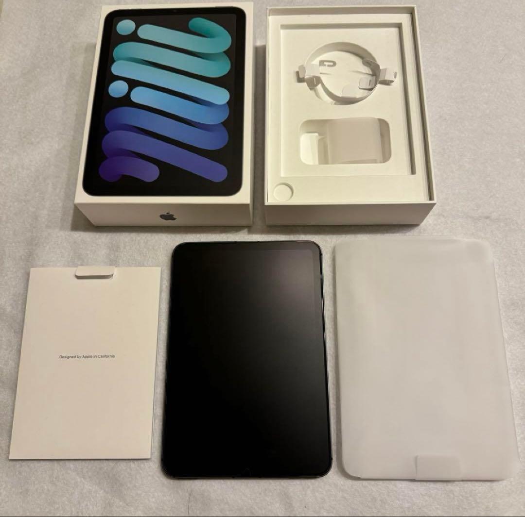 極美品 iPad mini 本体 第6世代 256GB セルラー スペースグレイ