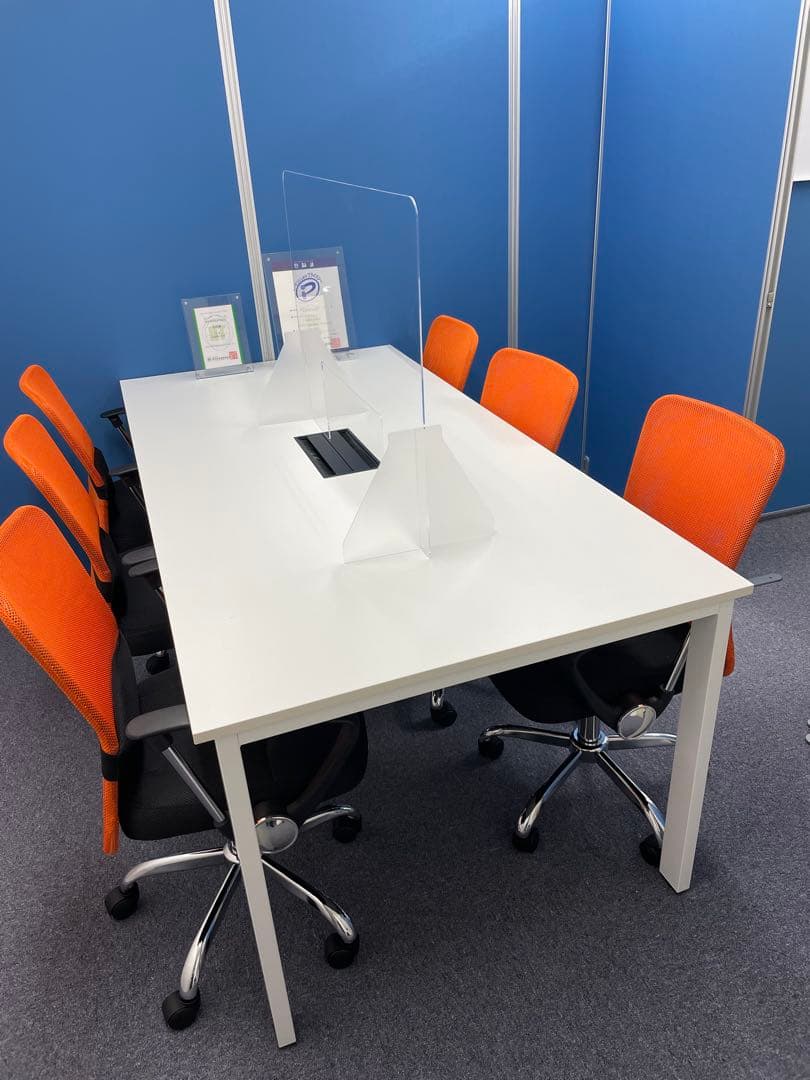 ホワイト長方形テーブルとオレンジ椅子6脚 楽天市場】 ダイニング > ベンチスタイル : オレンジインテリア