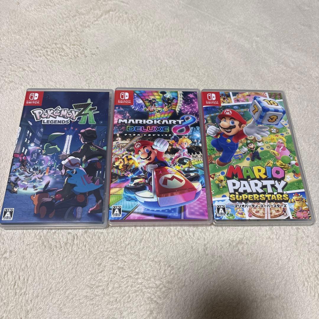 スイッチソフト3本セット(ポケモンＺＡ,マリオパーティ,マリオカート) スイッチソフト3本セット(ポケモンZA,マリオパーティ,マリオカート