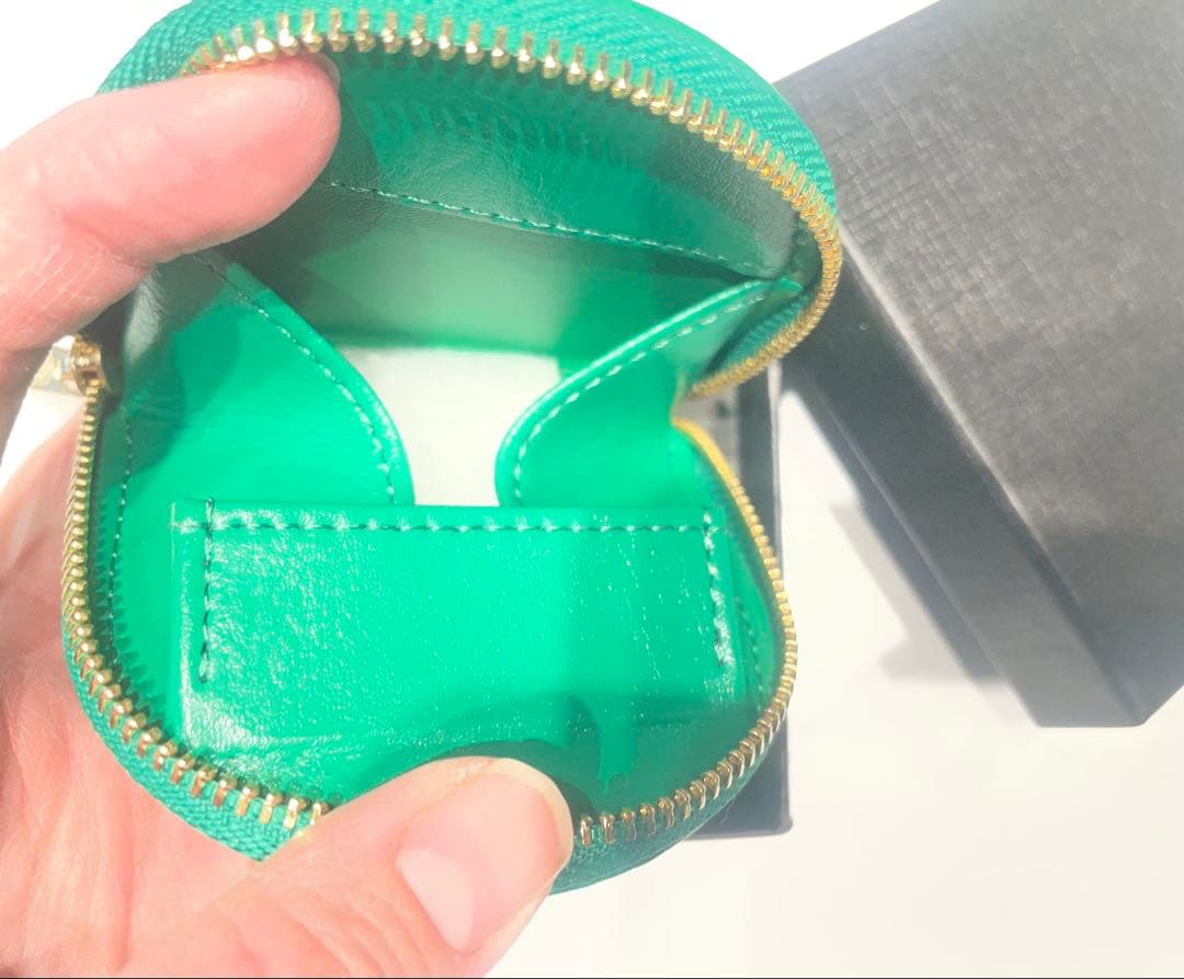 新品 皇居限定 菊の御紋コインケース 小銭入れ 財布 グリーン 緑