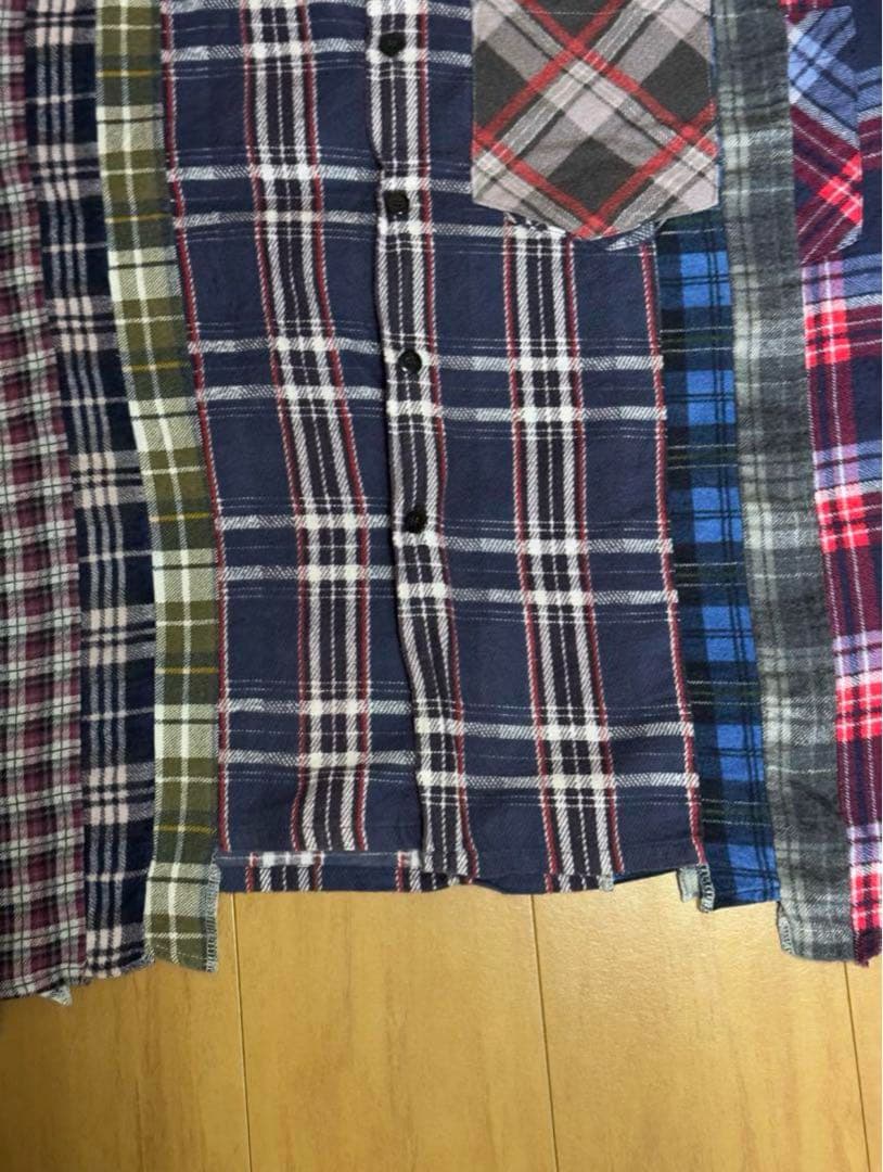 Rebuild by Needles 再構築 プリント ネルシャツ プリネル