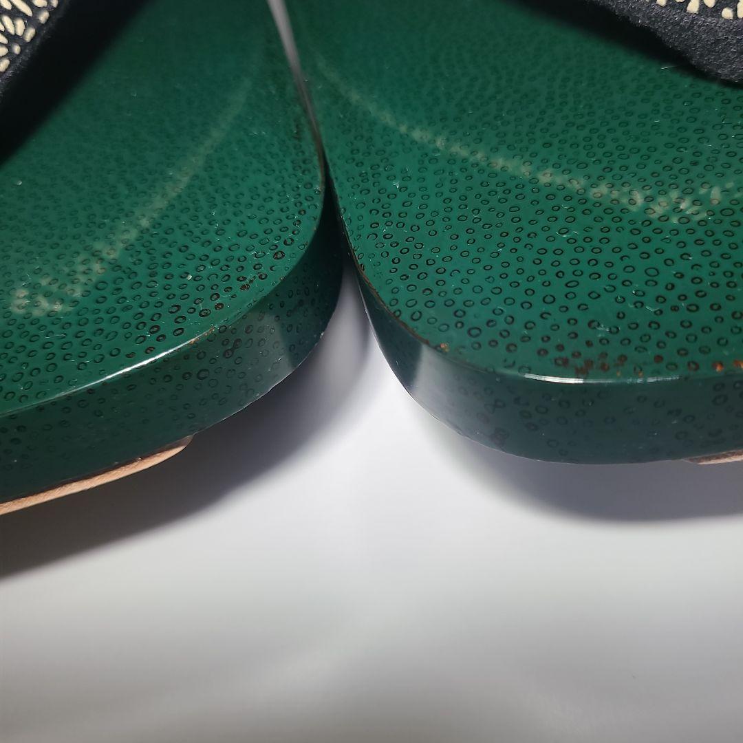 高級下駄 津軽塗 七々子塗 二枚歯 8寸 鼻緒 印伝 菱菊文 男性用 - メルカリ