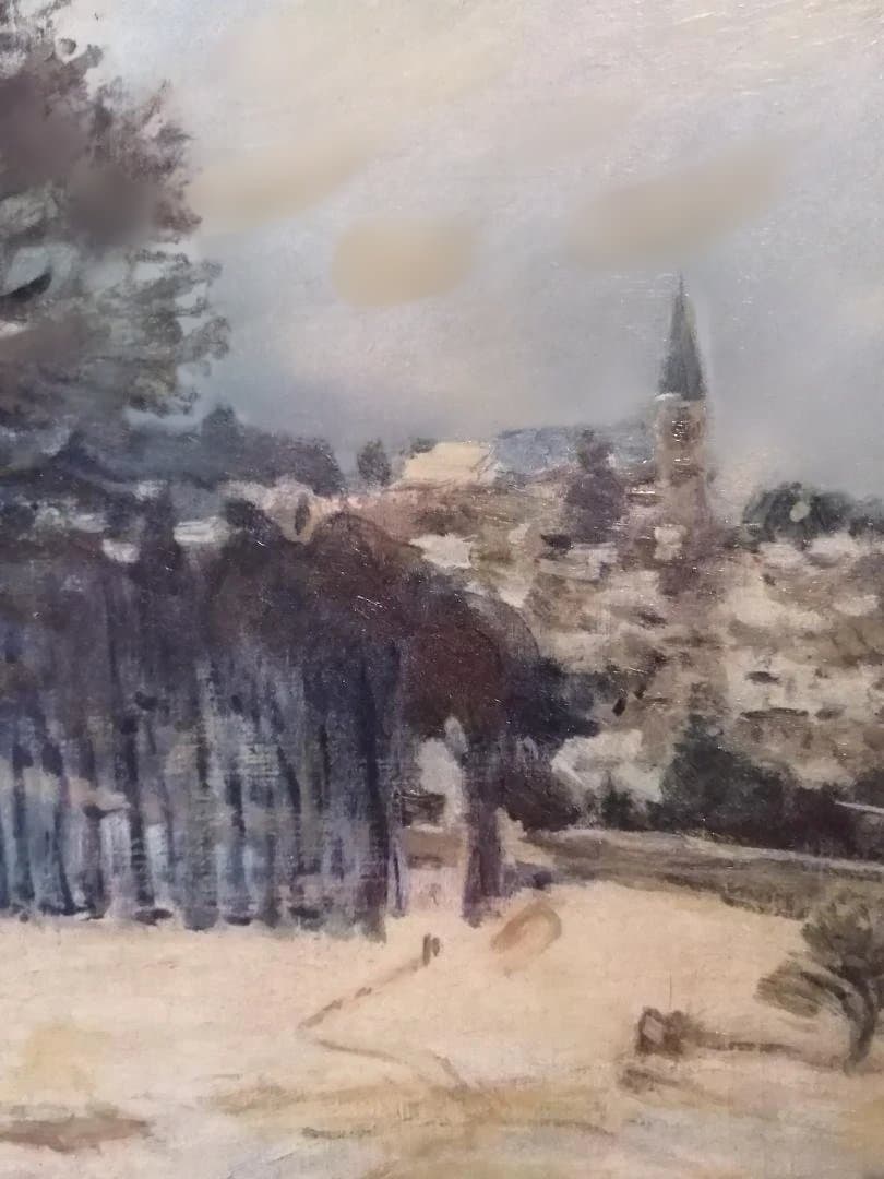 アルフレッド・シスレー「マルリー・ル・ロワの雪」油彩画プリント