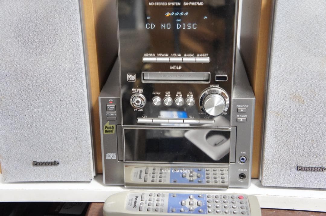 ラジオ・コンポ Panasonic SC-PM57MD CD MD sa-pm57md 0203