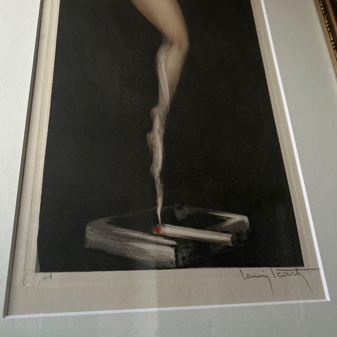 ルイ・イカール タバコの幻想 エッチング（銅版画）手彩色 - メルカリ