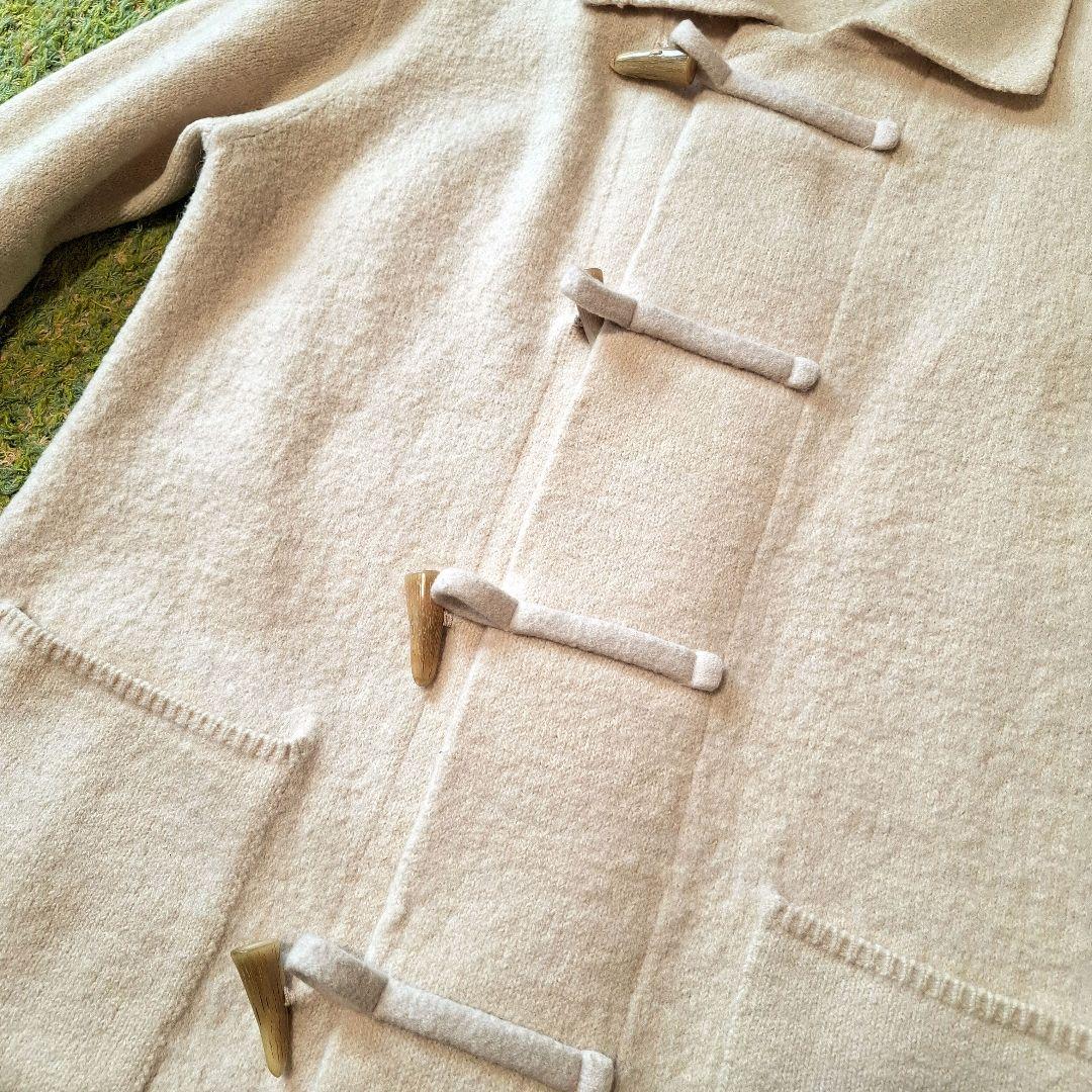 45R ダッフルコート フロートアルパカ縮絨ハーフコート アイボリー