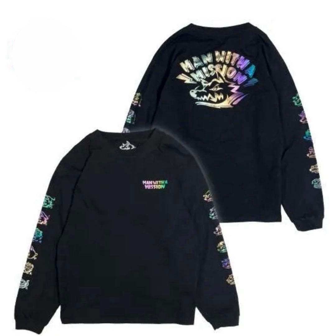 マンウィズ Too many ゴッツ ロンT（ブラック×ホログラム） XL - メルカリ