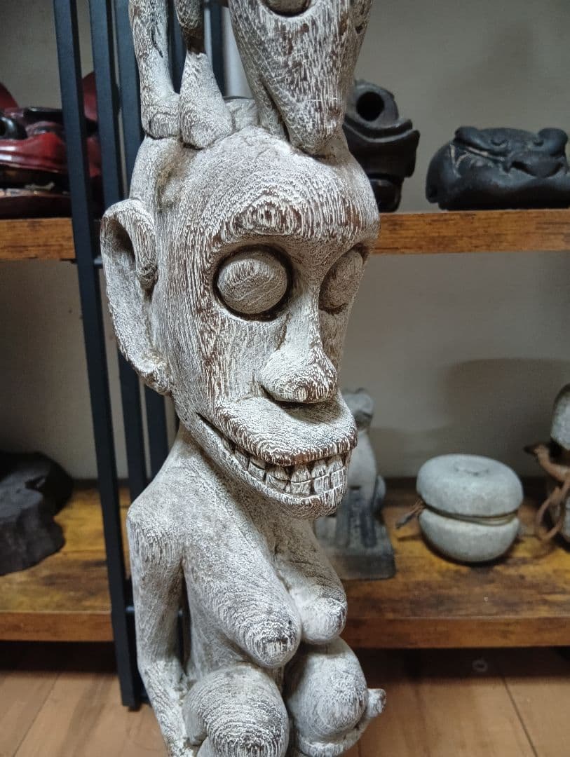 ダヤク族 ハンパトン 守神 神像 木彫 儀式 呪物 プリミティブアート