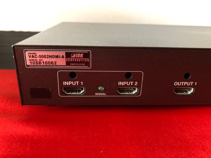 VAC-5002HDMI-A HDMI信号2入力切換機能付HDMI5分配器③