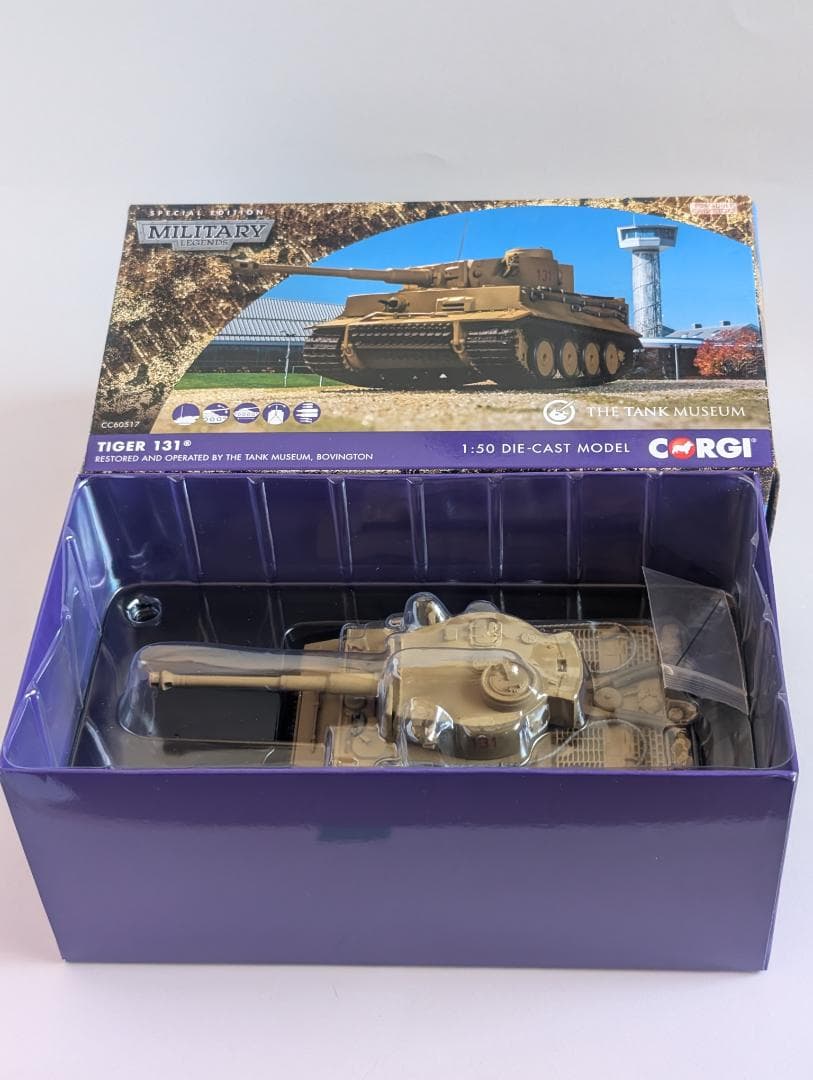 新品未開封】英国コーギー社 タイガー131戦車ボービントン博物館