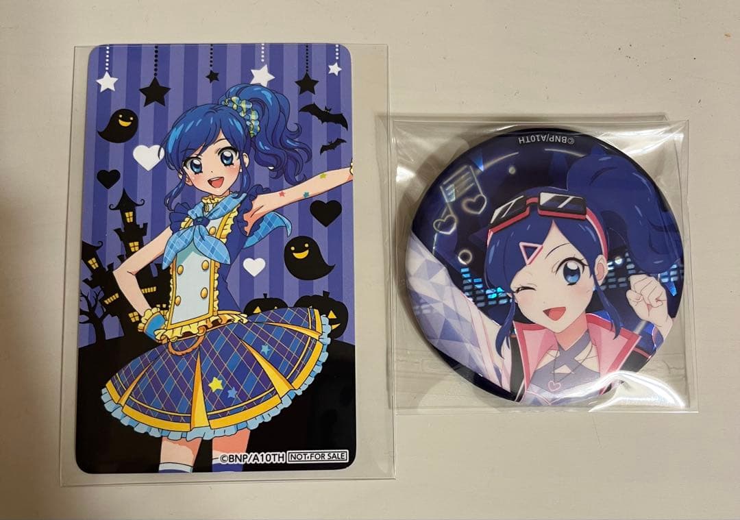 アイカツ HMV 缶バッジ 霧矢あおい アトレ 特典 イラストカード - メルカリ