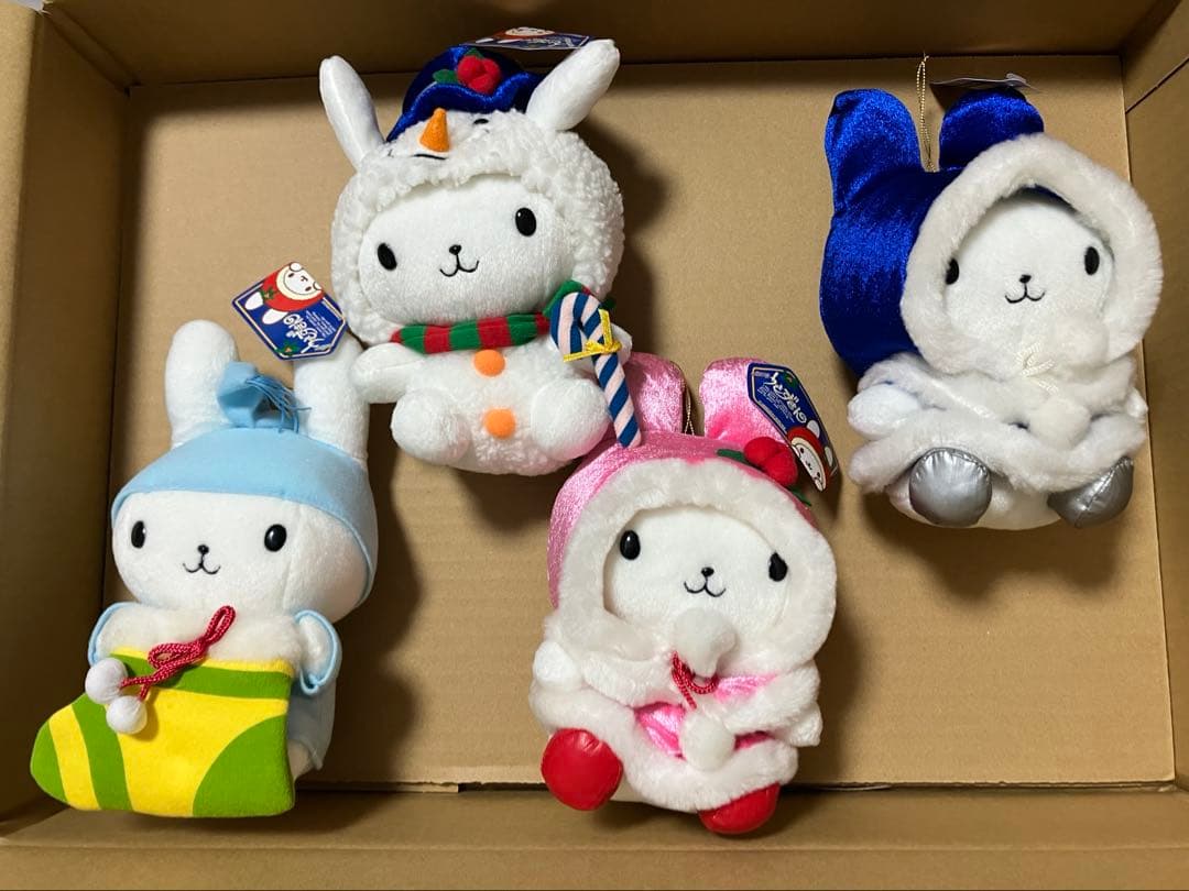 うさずきん ぬいぐるみ マスコット クリスマス 2003 当時物 4点セット