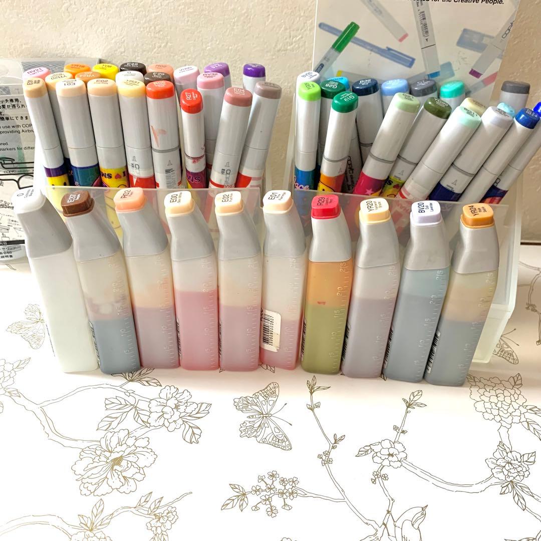 コピックスケッチ38本+バリオスインク10本+ ABSエア缶直結セット